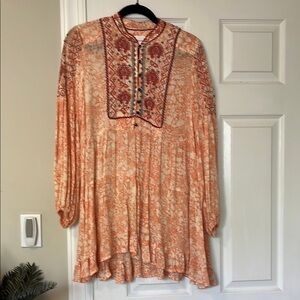 Bohemian Orange Tunic